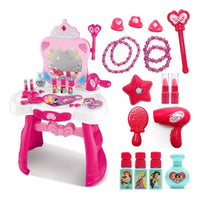 Set Tocador Mágico Maquillaje Niña Tocador Espejo Juguetes