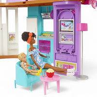 Barbie Casa de Vacaciones Mattel HCD50 Color Rosa