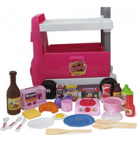 Carrito De Comida Juguete Con Sonidos 41 Accesorios Rosa