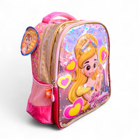 FM Mochila Chica Kinder Bely y Beto PRINCESA CORAZONES BE503K35BP