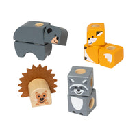 Blockables Melissa & Doug Animales Bosque Madera Conectables