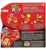 Uno Triple Play Juego De Mesa Mattel Hcc21 Familiar