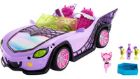Coche De Juguete Monster High Ghoul Mobile Con Mascota