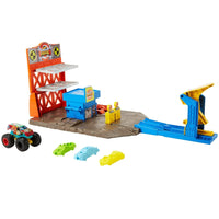 Set Juego Hot Wheels Monster Trucks Estación De Explosiones