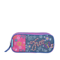 Lapicera Estuche Escolar Happy Girl Mezclilla HG64436-P