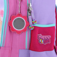 Mochila Chenson Con Ruedas Y Luces Led Para Niña Escolar Primaria Happy Girl Corazon Lili HG66216-P