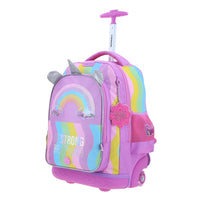 Mochila Grande de Ruedas con Luz Led Happy Girl IRIS HG70407-C