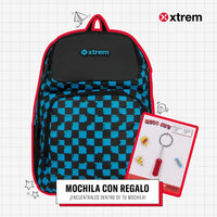 Mochila Azul Xtrem Hopper Ajedrez