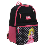 Mochila Escolar Negro Grande Chenson Mario Bros Peach MB70456-3 Loly