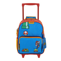 Mochila Chica Kinder Con Ruedas Chenson Mario Bros ONDER MB70512-9