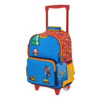 Mochila Chica Kinder Con Ruedas Chenson Mario Bros ONDER MB70512-9