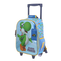 Mochila Chica Kinder Con Ruedas Chenson Mario Bros PARAM MB70526-9