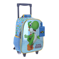 Mochila Chica Kinder Con Ruedas Chenson Mario Bros PARAM MB70526-9