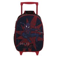 Mochila Chica Kinder Con Ruedas Chenson Miles Morales Marvel DOTTE MM70289-3
