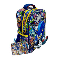 Mochila Escolar Grande Primaria Ruz Sonic Niño KULU 179437