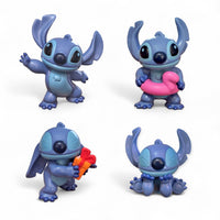 Coleccion de 4 Figuras de Stitch Juguete de Importacion DT-STI3-04S