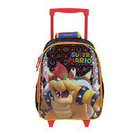 Mochila Chica Chenson Ruedas Niño Escolar Kinder Bowser Mario Rewo MB66321-3 Carro de Fabrica