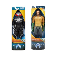 Pack de Figura Aquaman Y Black Manta Heroe Dc Super Spin Master 30cm Liga Justicia