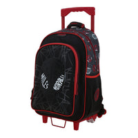Mochila Escolar Grande Con Ruedas Chenson Miles Morales Marvel MNEG MM70832-3 Doble Poste
