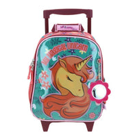 Mochila Chica Chenson Ruedas Niña Escolar Kinder  Happy Girl Manico HG66240-P