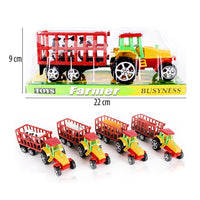 1 Tractor Friccion Granja Remolque Juguete De Importacion SH458716