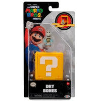 6 Figuras con Bloque 3cm Mario Bros Jakks