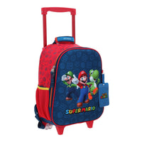 Mochila Chica Kinder Con Ruedas Chenson Mario Bros MB70377-9 Gronshi