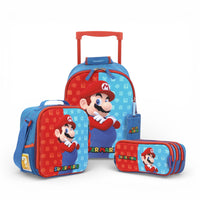 Kit Chenson Dulp Mario Mochila Ruedas Lonchera Lapicera