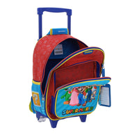 Mochila Mediana Chenson Ruedas Niño Escolar Llantas Kinder Mario Bros SQUAT MB66371-R Carro de Fabrica
