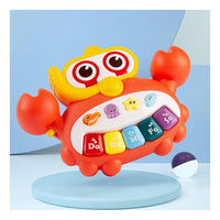 CYC Piano Cangrejo Para bebe con Luz y Sonido Didactico Juguete de Importación HE0535