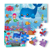 CYC 1 Rompecabezas Jumbo Infantil 35 Pzas Animales Selva Peces o Granja Juguete de Importacion SH19141413