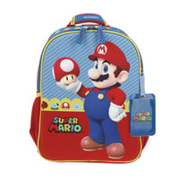 Kit Chenson Mush Mario Bros Mochila Chica Lonchera Lapicera