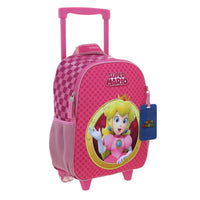 Mochila Chica Kinder Con Ruedas Chenson Mario Bros Peach MB70184-P Barb