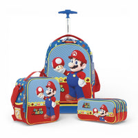 Kit Chenson Mush Mario Mochila Baston Lonchera Lapicera