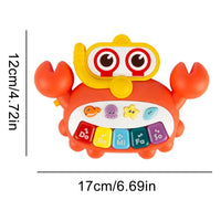 CYC Piano Cangrejo Para bebe con Luz y Sonido Didactico Juguete de Importación HE0535