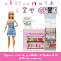 Barbie Muñeca En La Cafetería con Accesorios Mattel HXN94