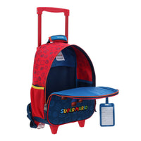 Mochila Chica Kinder Con Ruedas Chenson Mario Bros MB70377-9 Gronshi