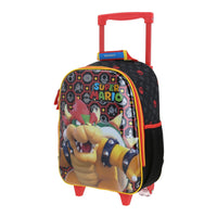 Mochila Chica Chenson Ruedas Niño Escolar Kinder Bowser Mario Rewo MB66321-3 Carro de Fabrica