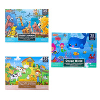 CYC 1 Rompecabezas Jumbo Infantil 35 Pzas Animales Selva Peces o Granja Juguete de Importacion SH19141413