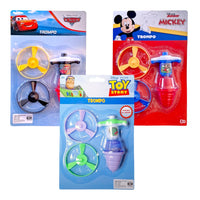 CYC Trompo Con Luz Cars, Toy Story y Mickey Mouse Niño Juguete Mayoreo T380041