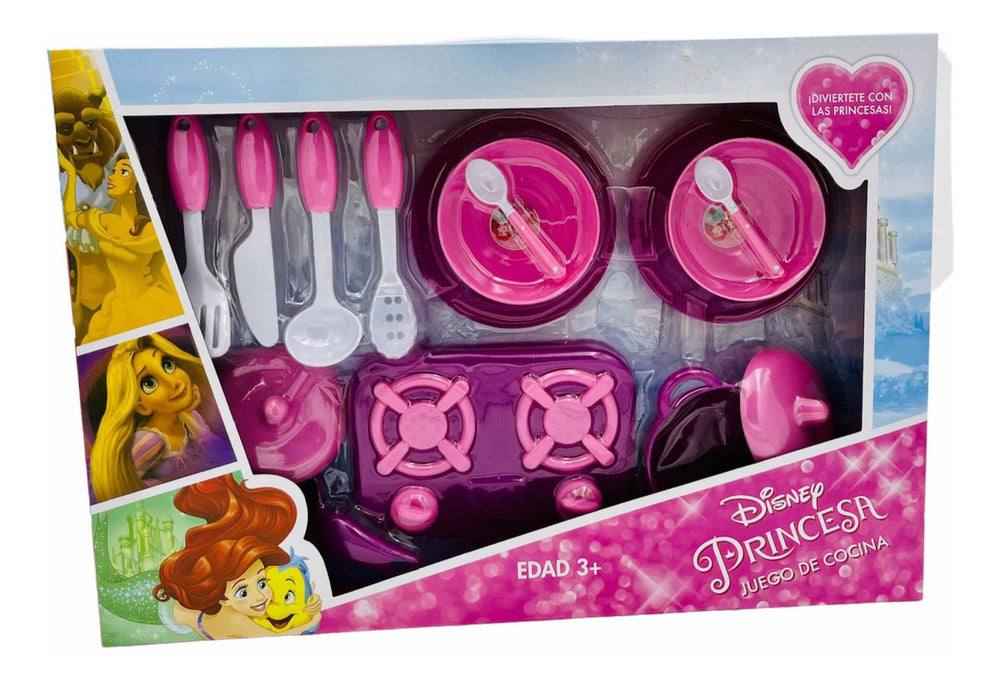 1 Juego De Cocina Princesas Frozen Disney Mayoreo Full Color Rosa