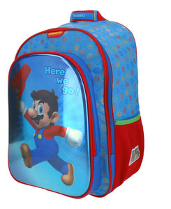 Mochila Escolar Grande Chenson Mario Bros Niño Mb65676-9 Flashy Color Azul