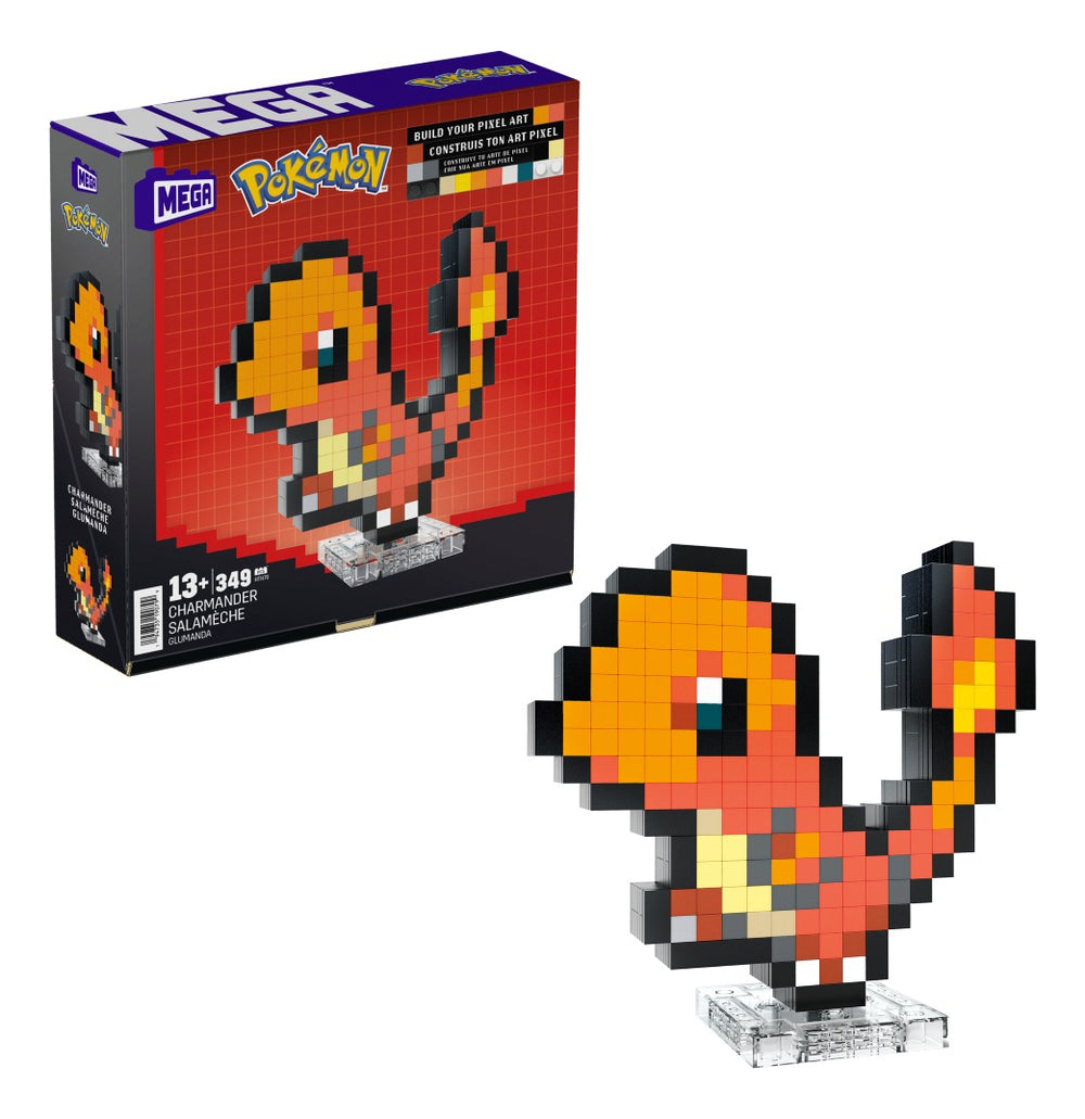 Mega Contstrux Pokemon Pixel Charmander 367 Pzs HTH76 Mattel
