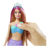 Barbie Muñeca Sirena Luces Brillantes Mattel HDJ36
