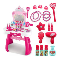 Set Tocador Mágico Maquillaje Niña Tocador Espejo Juguetes