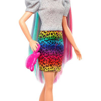 Muñeca Barbie Fashionista Peinado Arcoíris Animal Print GRN81 Mattel