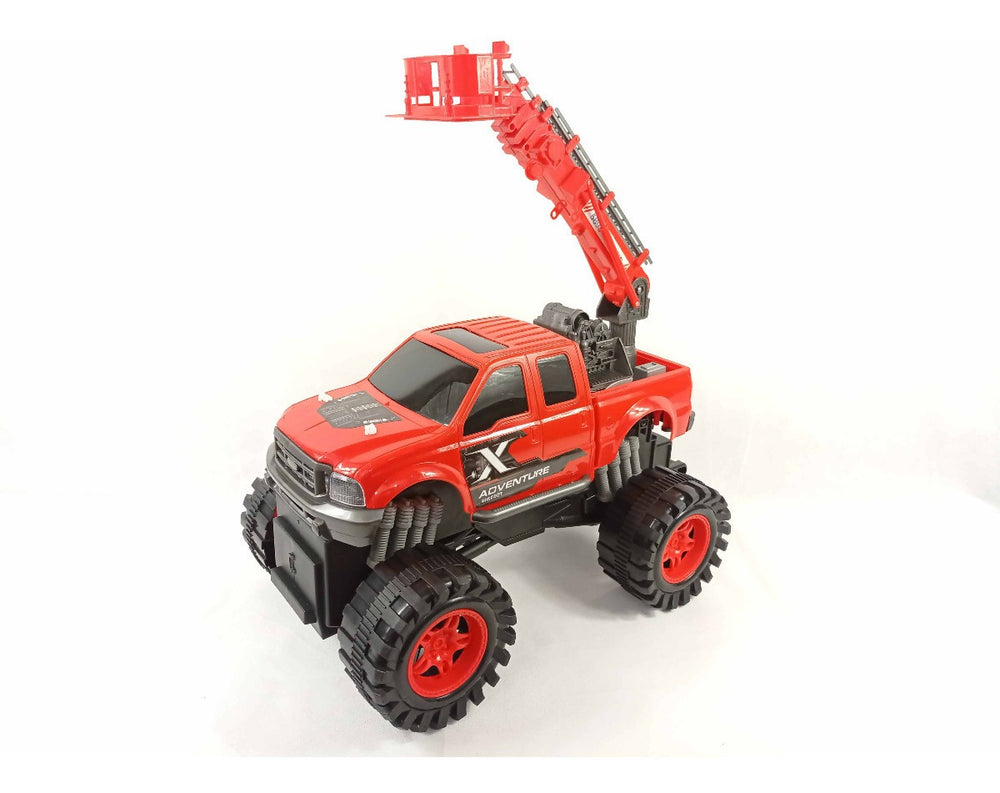 CYC Camioneta Friccion Rescate Con Escalera Telescopica Juguete De Importacion B1032347
