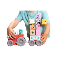 Blockables Melissa & Doug Rancho Juego de Bloques de Madera conectables para niños
