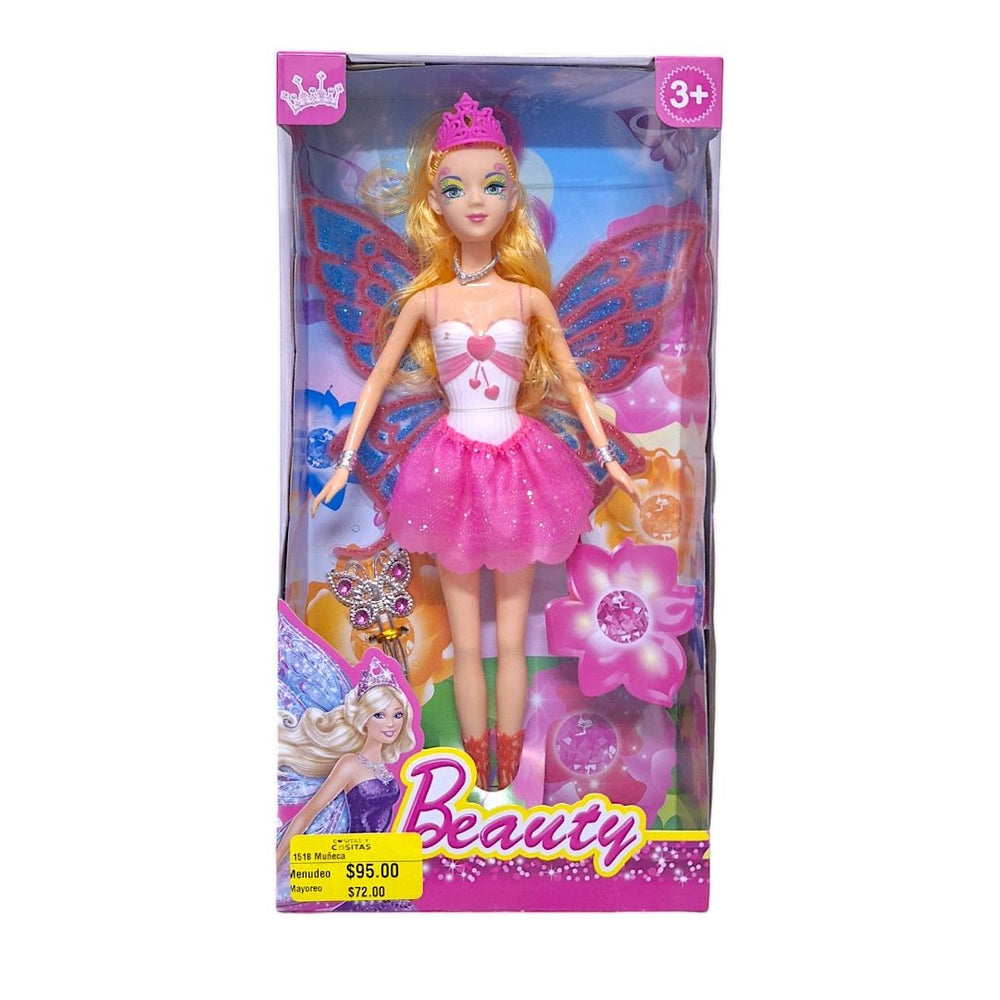 CYC Muñeca Hada De 30 cm Con Accesorios Juguete de Importacion 1518