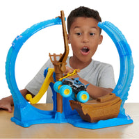 Monster Jam 6070018 Set Megalodon Loop of Doom con camión 1:64
